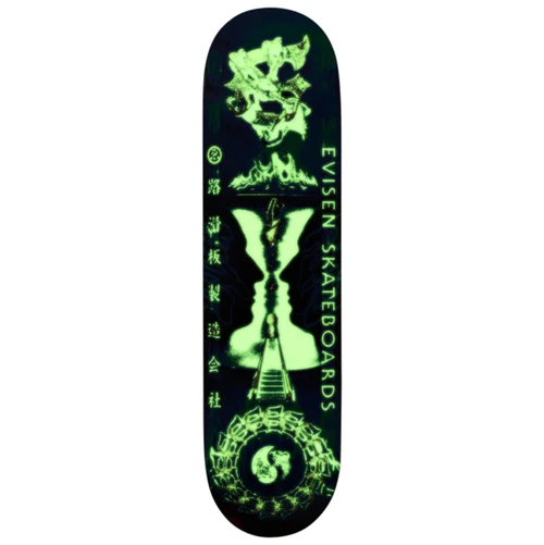Evisen Zen Aku Vase Skateboard Deck Blue 8.06x14.12WB
