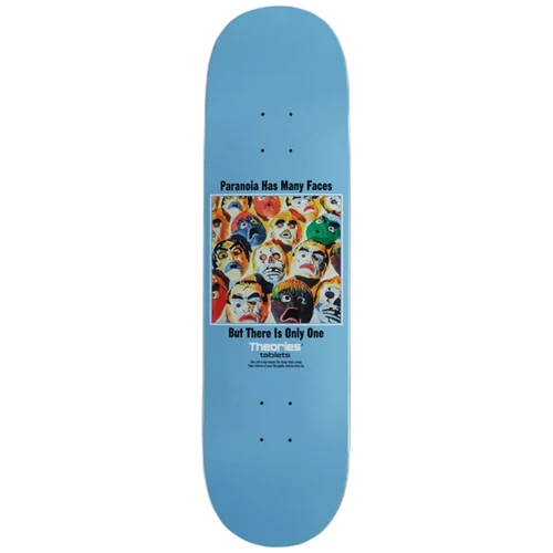 Theories Paranoia Skateboard Deck Blue 8.5x14.5WB
