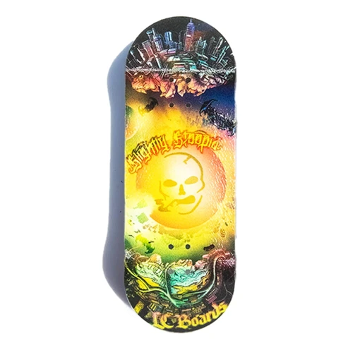 LC Slightly Stoopid UpsideDown Fingerboard Complete Yellow Black 34mm