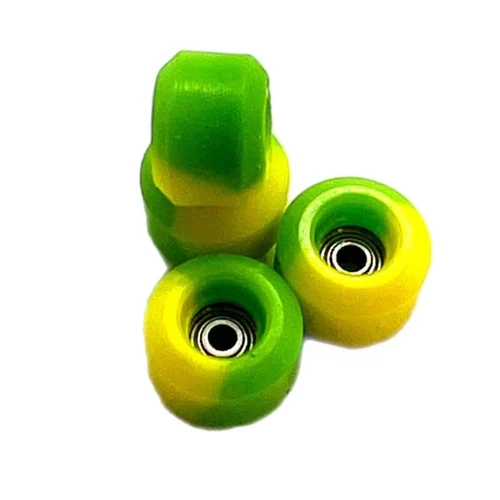 LC Street Shape Urethane Fingerboard Pro Wheels Lemon Lime 8mm 65D