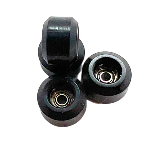 LC Street Shape Urethane Fingerboard Pro Wheels Black 8mm 65D