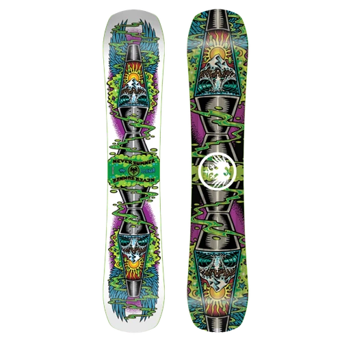 Never Summer Llama Snowboard 2627 White Purple Green 156