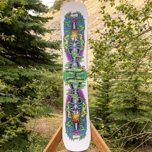 Never Summer Llama Snowboard 2027 White Purple Green 156