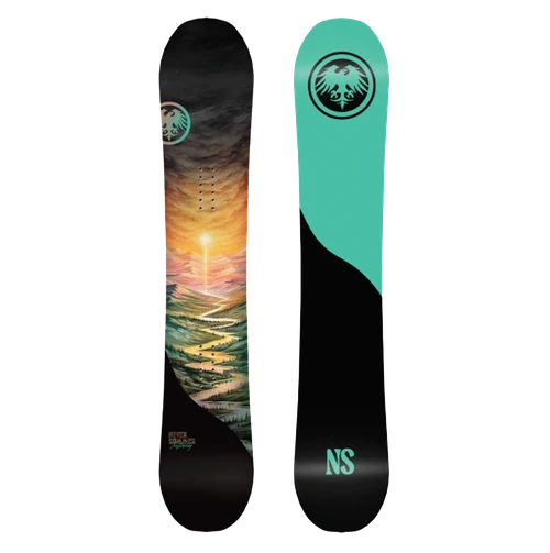 Never Summer Infinity Womens Snowboard 2027 Black Orange 148