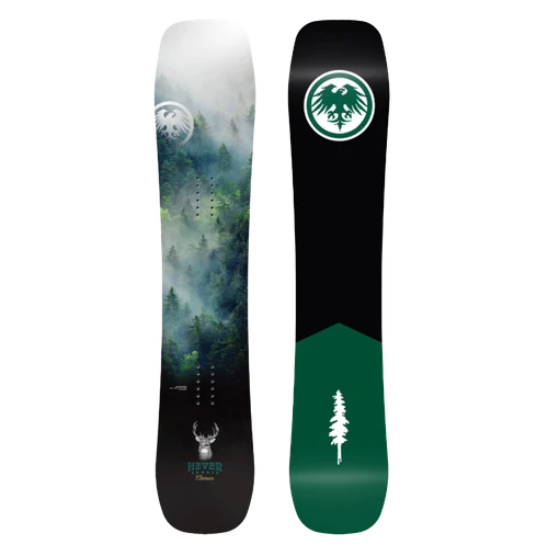 Never Summer Cirrus Womens Snowboard 2627 Black White Green 145