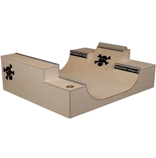 Blackriver Mini Mini Fingerboard Ramp Natural Black 21x25