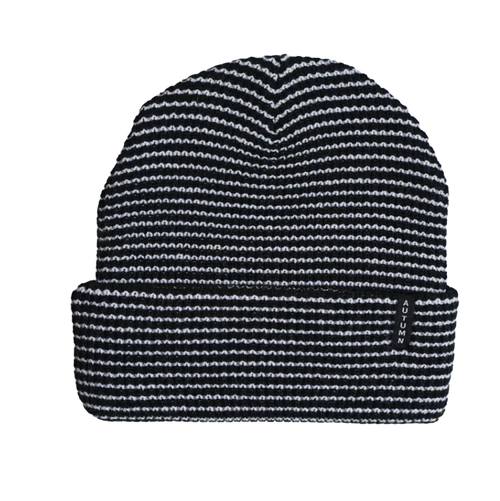 Autumn Stripe Beanie Black