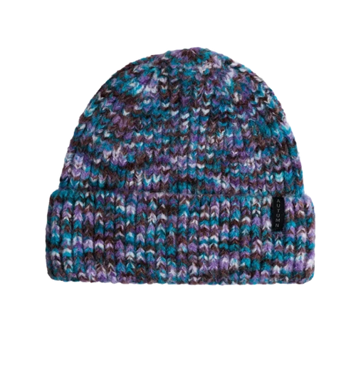Autumn Marble Knit Beanie Plum