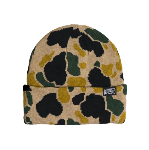 Autumn Duck Camo Beanie Sand