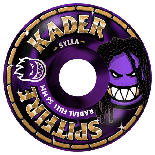 SPITFIRE SYLLA F4 99A ROLLY RAD FULL 56MM BLK/PUR SWIRL WHEELS SET