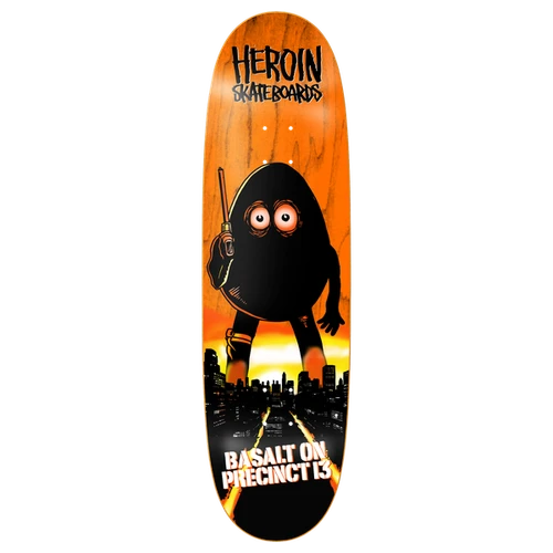 HEROIN BASALT ON PRECINCT 13 EGG SKATEBOARD DECK-8.75