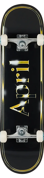 APRIL OG LOGO GOLDEN SKATEBOARD COMPLETE-8.25 BLACK
