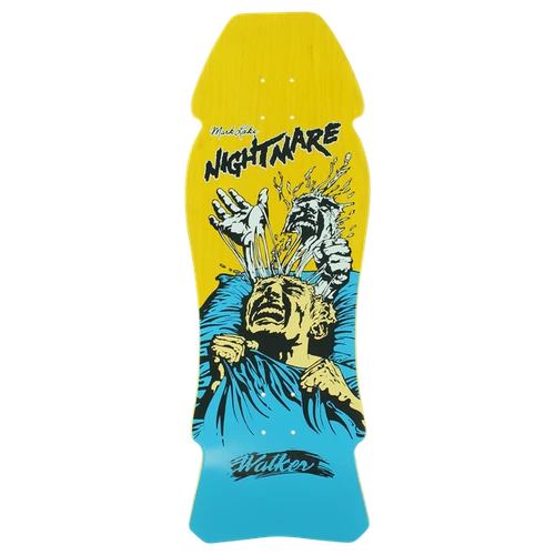 WALKER LAKE NIGHTMARE REISSUE SKATEBOARD DECK 10.25x30.25 YEL