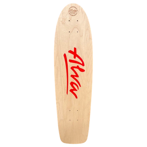 ALVA 1977 45TH ANNIV SKATEBOARD DECK-7.75x29.5 NAT/RED