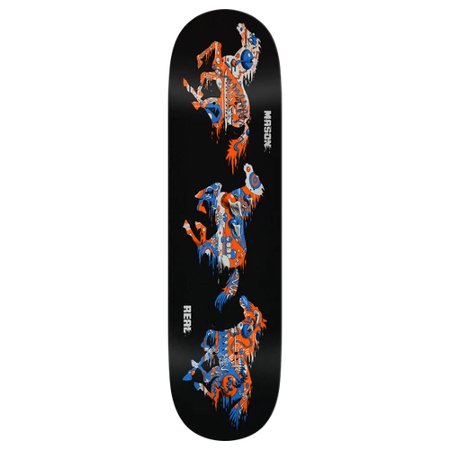 REAL SILVA HORSEPOWER SKATEBOARD DECK-8.12 BLACK