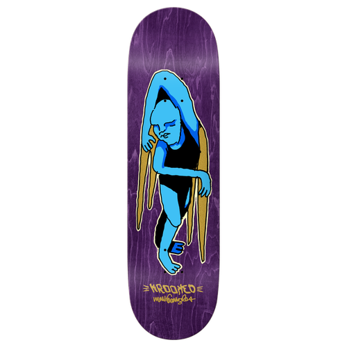 KROOKED GONZALES LAY LYING SKATEBOARD DECK-9.0 BLUE w/grip