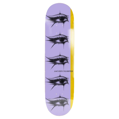 JACUZZI JET SKI EYES SKATEBOARD DECK-8.0 PUR/YEL EX7