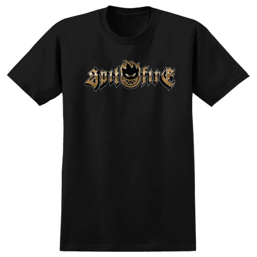 SPITFIRE GOLD CHROME BIGHEAD SS TSHIRT XXLARGE BLACK