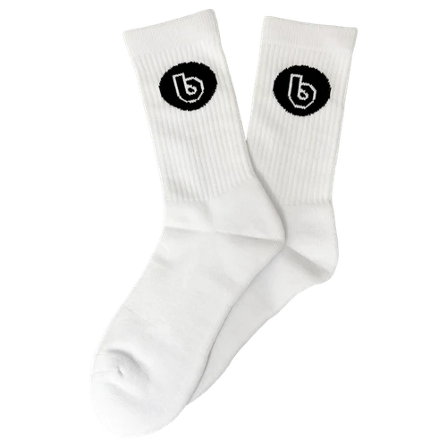 BIRDHOUSE B LOGO SOCKS WHITE