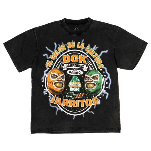DGK JARRITOS CAMPEONES BOXY SS TSHIRT MEDIUM VINTAGE BLK