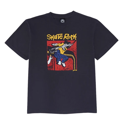 THRASHER SKATE ROCK VOL.2 VINTAGE SS TSHIRT MEDIUM NAVY