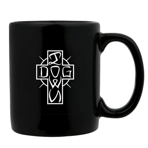 DT ESE CROSS MUG 11OZ BLACK