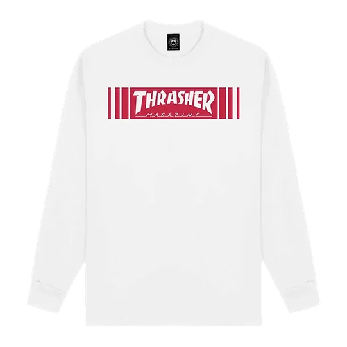 THRASHER BAR LONGSLEEVE TSHIRT XLARGE WHITE