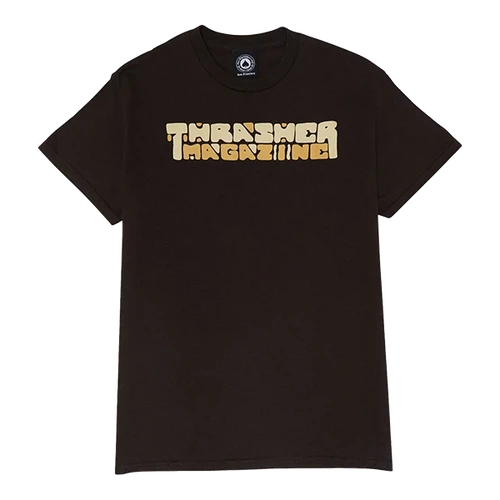 THRASHER BLOCKS SS TSHIRT LARGE DARK CHOC
