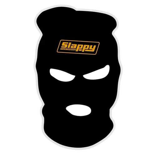 SLAPPY SKI MASK STICKER SINGLE BLACK