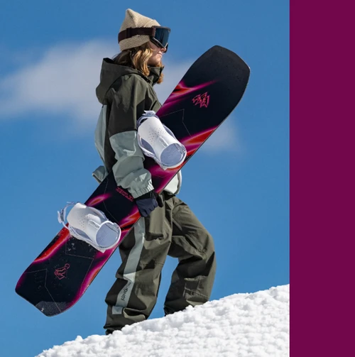 Jones Howler Snowboard 2027 Womens Black Pink 151