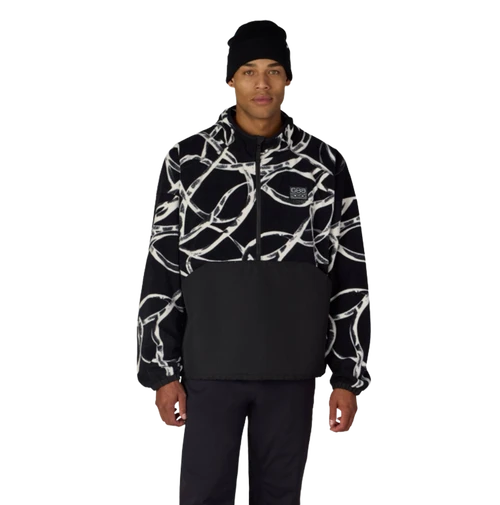 686 One Fleece Anorak Jacket Black Color Block