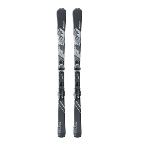 Nordica Wild Belle 74 TP2 10FDT Ski Combo Black Blue 138
