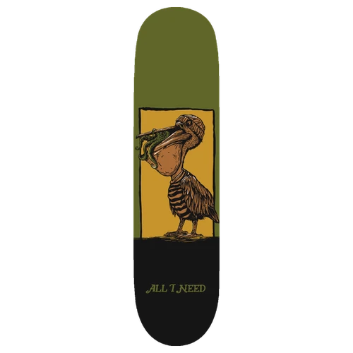 ALL I NEED PELICAN FOOD SKATEBOARD DECK-8.25