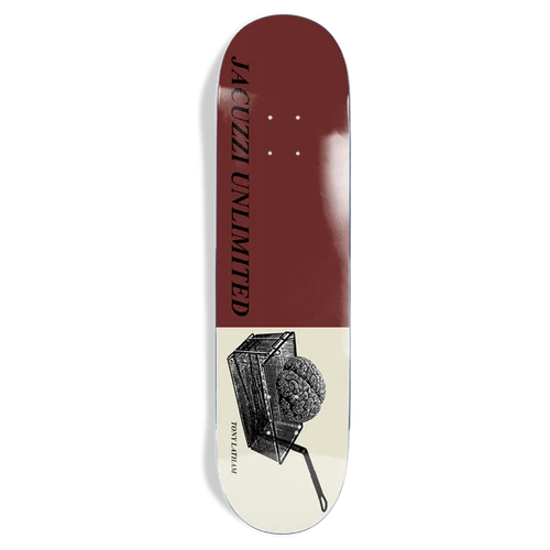 JACUZZI LATHAM DEEP FRIED SKATEBOARD DECK-8.5 BURGUNDY