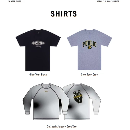 Public Glow Tshirt Black