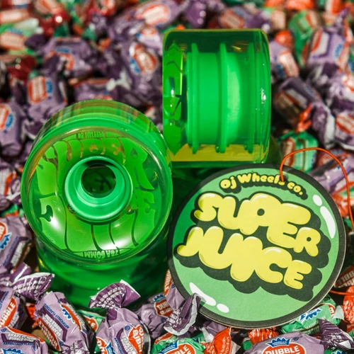 OJ Bubble Gum Super Juice Wheels Set Translucent Green 60/78a