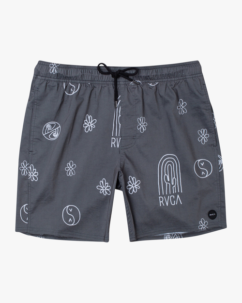 RVCA Barnes Elastic Trunks Mens Charcoal