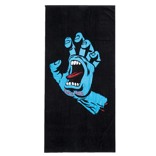 Santa Cruz Screaming Hand Towel Black Blue
