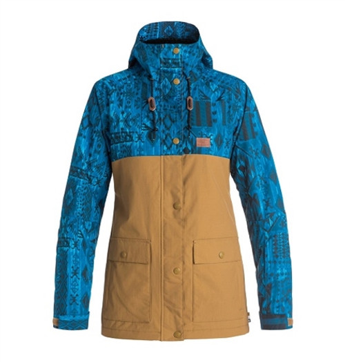 DC Cruiser Womens Snow Jacket Blue Tan