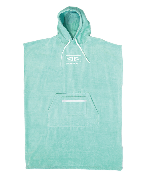 Ocean & Earth Ladies Hooded Poncho Mint OneSize