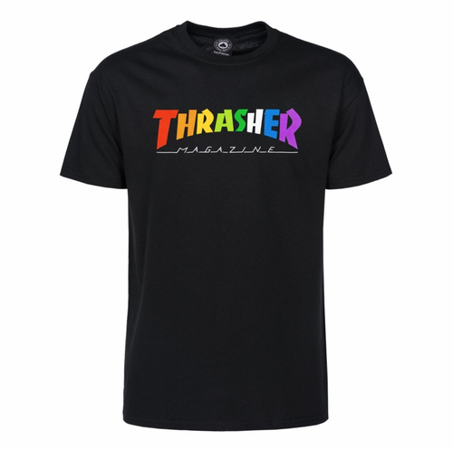 Thrasher Rainbow Mag SS Tshirt Black