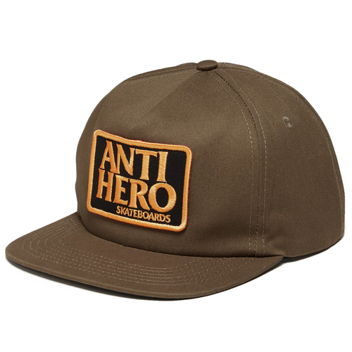 Anti Hero Reserve Patch Hat Black Orange Olive Snapback