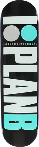 PLAN B OG SKATEBOARD DECK-8.25 BLK/TEAL/WHT/GREY