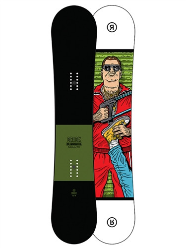Ride Crook Snowboard Black Green 158