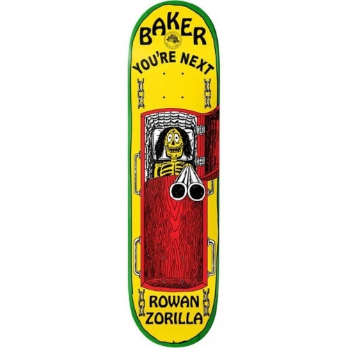 Baker Rowan Zorilla You're Next Skate Deck Yellow Red 8.475