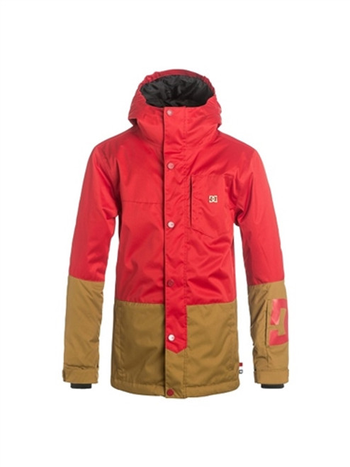 DC Defy Youth Snow Jacket Red Tan