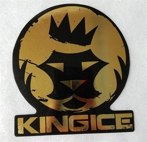 King Ice Gold Lion Decal Sticker Gold Black 4inch 2 count