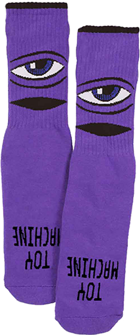 TOY MACHINE SECT EYE YOUTH CREW SOCKS PURPLE