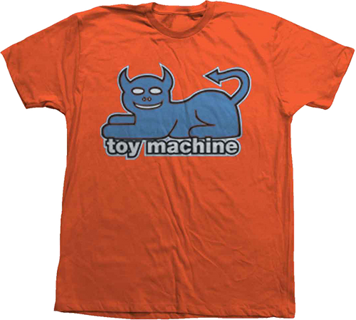 TOY MACHINE DEVIL CAT YTH SS TSHIRT XLARGE ORANGE