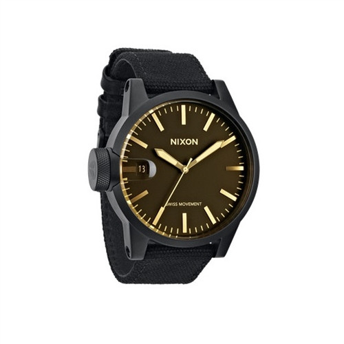 Nixon Chronicle Matte Black Orange Tint Watch | Boardparadise.com